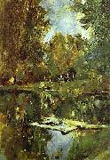 Valentin Serov Pond in Abramtsevo. Study china oil painting artist